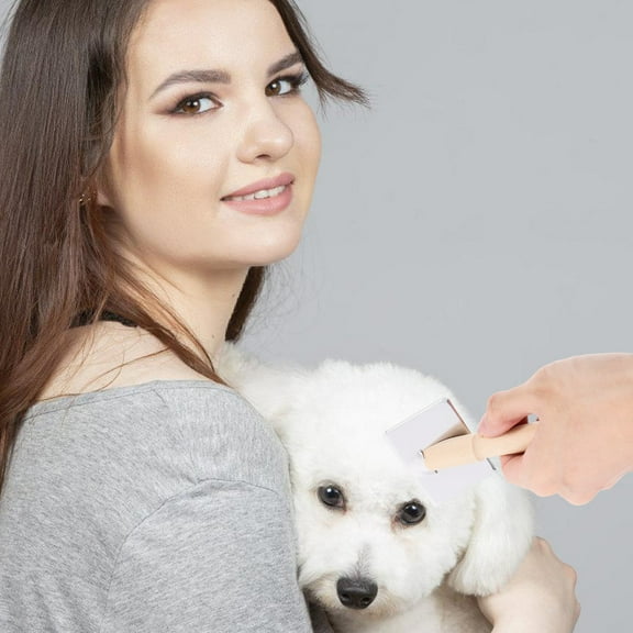 KALLORY Red Pet Grooming Comb Wood 1Set 4.3x6x11.8In For Dematting