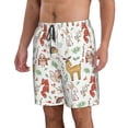 thumbnail image 2 of Balery Cute Little Animals Traje de Baño Estilo Hawaiano para Hombre, Shorts de Secado Rápido con Bolsillos-Small, 2 of 6