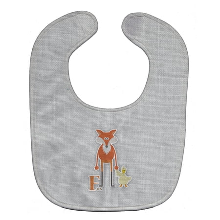 Alphabet F for Fox Baby Bib