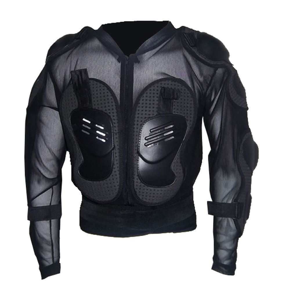 iOPQO Mens Jacket Motorcycle Jacket Motorcycle Full Body Jacket Racing Spine Chest Protecto Coat Leather Jacket Black S