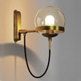 thumbnail image 4 of Lámpara de Pared LED de Cristal Sunnimix Estilo Industrial Bronce, 4 of 8