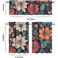 thumbnail image 7 of Boho Curtains Sets for Windows Bohemian Flower Curtain Sink Window Valance 3 Piece Set Boho Floral Home Decor for Living Room Bedroom 54x36 Inches, 7 of 7