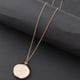 thumbnail image 5 of Elegante collar redondo con colgante para hombre y mujer: joyería de recuerdo conmemorativo Oro rosa, 5 of 9