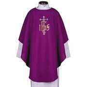 R. J. Toomey 139976 IHS Chasuble, Purple - 59 x 51 in.