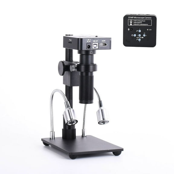 Hayear 21MP 2K 1080P 60FPS HD HDMI USB Electronic Industry Microscope Camera with 150X Zoom C-Mount Lens