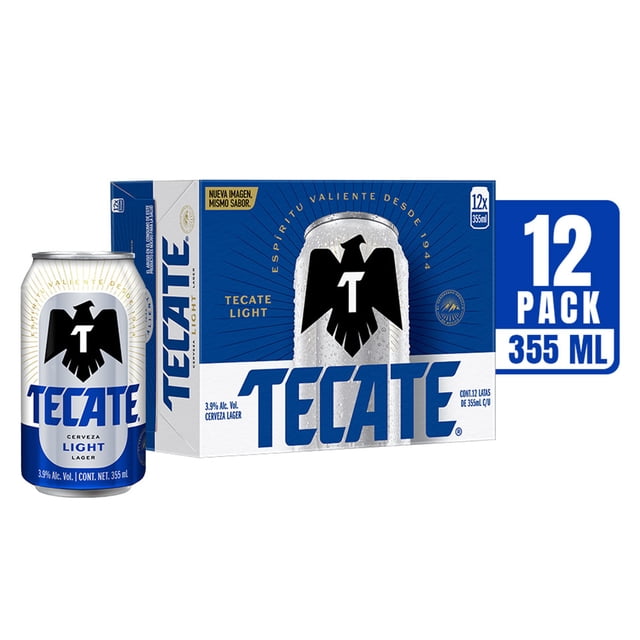 Cerveza clara Tecate light 12 pack latas de 355 ml c/u