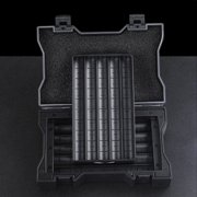 Portable Double Layer Storage Box with Hygrometer, Airtight Waterproof Organizer Case for Travel Home Office Use