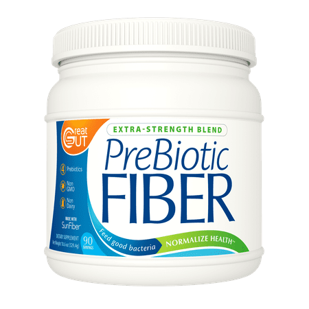 Extra-Strength Prebiotic Fiber Powder by Great Gut - Balance Your Biome, Immune System Booster, Aids In Digestive Health - Money Back Guarantee - 547 grams
