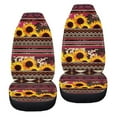 thumbnail image 6 of ZIATUBLE Aztec Tribal Car Seat Dust Cover Sunflower Cow Print Car Front Seat Covers Set of 2 Auto Seat Accessories Polyester Saddle Blanket for Bucket Seat for Trucks Van SUV Car Interior Decor, 6 of 7