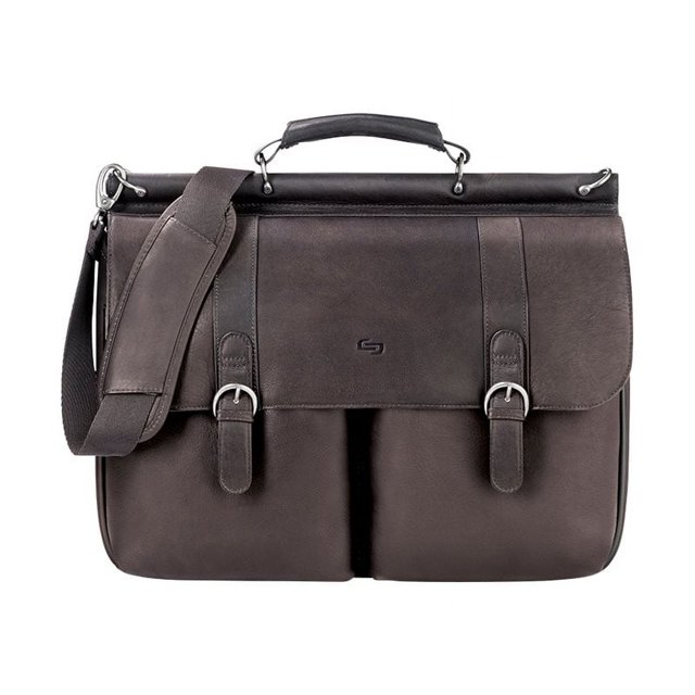 SOLO Portfolio-Espresso Laptop Briefcase - Notebook carrying case - 16"