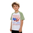 thumbnail image 4 of Huowey Patriotic Shirts For Toddler Boys Summer Tops Short Sleeve Crewneck 4Th Of July Print 250Th Anniversary Tee Summer Comfort Soft Relaxed Fit Kids Casual Basic Shirt Independence Day,7-8 Years, 4 of 4