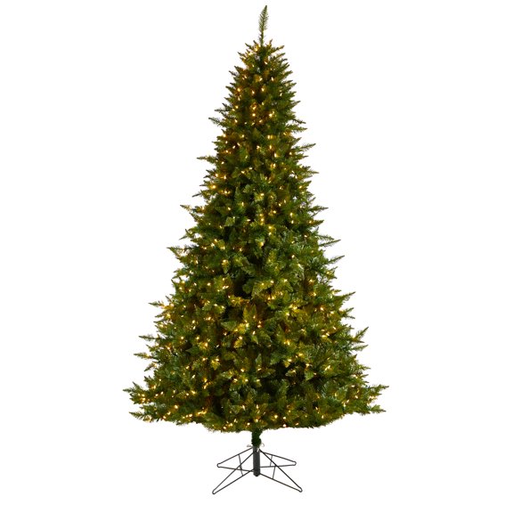 Nearly Natural 9ft. Vermont Spruce Artificial Christmas Tree with 850 Color Changing (Multifunction with Remote Control) LED Lights with Instant Connect Technology and 1984 Bendable Branches