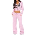 thumbnail image 1 of Chándal Glitrandi para mujer, sudaderas cortas con capucha y estampado a la moda, 1 of 4
