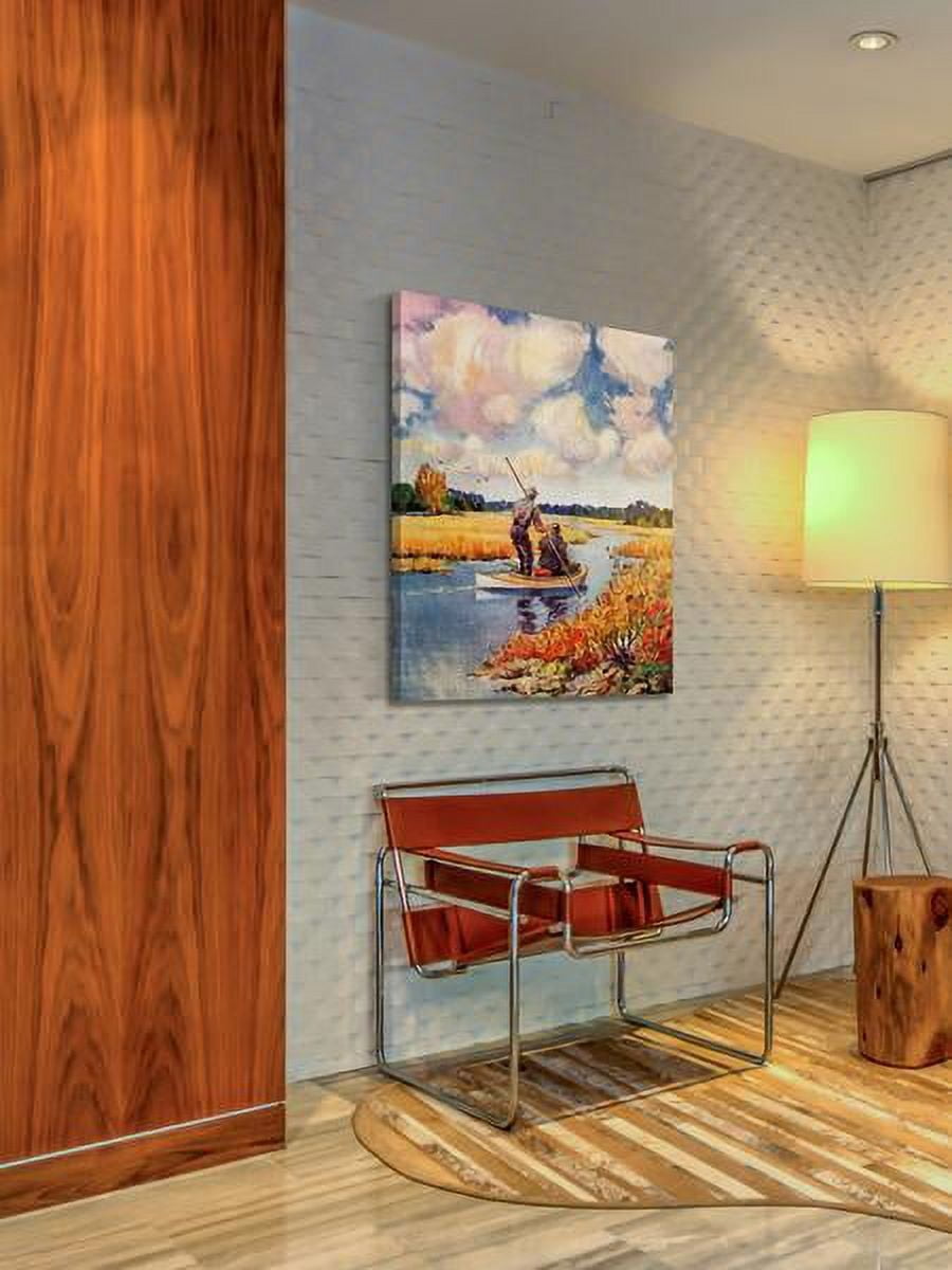 "Marsh Hunting" Painting Print on Wrapped Canvas