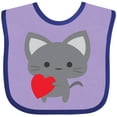 thumbnail image 3 of Inktastic Heart Cat Boys or Girls Baby Bib, 3 of 4