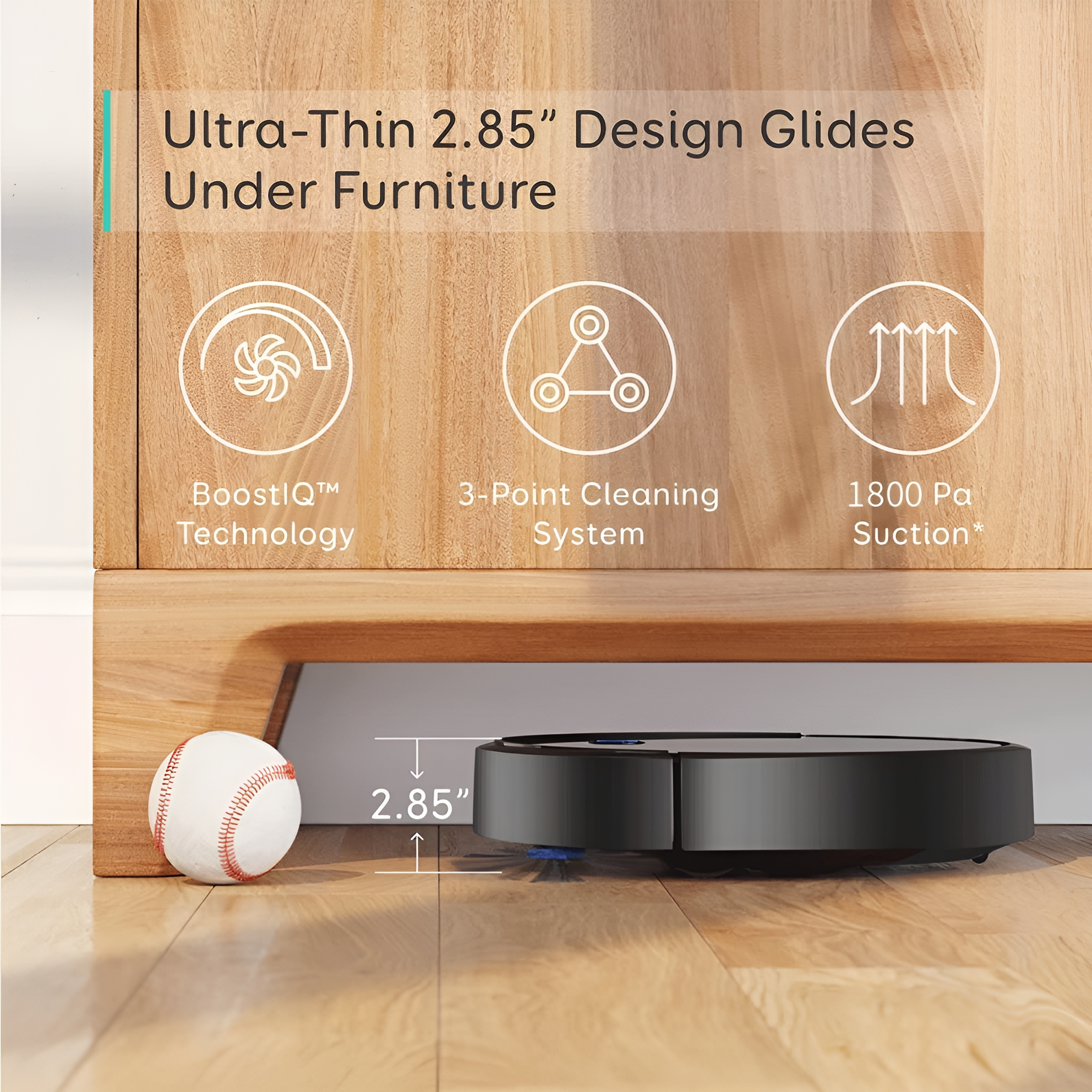 CURYMAY 2026 New Robot Vacuum Cleaner,Sweeping Robot,Ultra Slim Quiet,1800Pa Super-Strong Suction,Cleans Hard Floors to Medium-Pile Carpets,Integral Memory Multiple Cleaning Modes Vacuum for Hairs