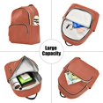thumbnail image 5 of JIALIOU Mini Backpack Purse for Women Quilted Casual Daypack Small Travel Shoulder Bag, Rust Red, 5 of 7