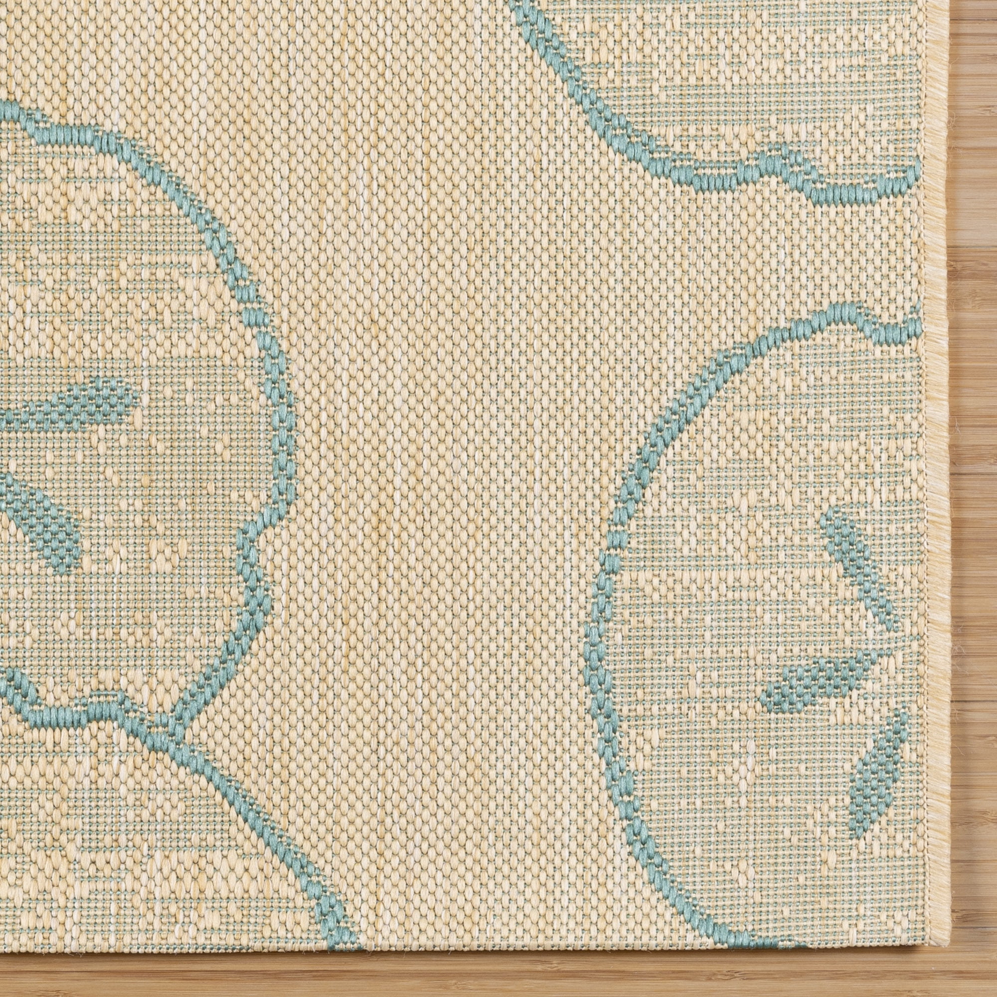 Disney Outdoor Sand Dollar Coastal Abstract Sand/Oasis Area Rug, 2x6 Runner