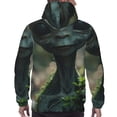 thumbnail image 7 of Goofa Cute Saucerman With Big Eyes for Men's Hooded Sweatshirt - Lightweight Pullover Hoodie with Kangaroo Pocket, Perfect for Everyday Wear-3X-Large, 7 of 7