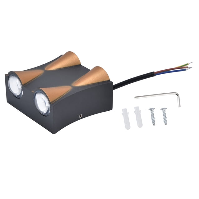Lámpara de pared exterior impermeable IP65 4 LED 4W Buena disipación de calor Linterna de pared interior al aire libre para cabecera AC85?265V