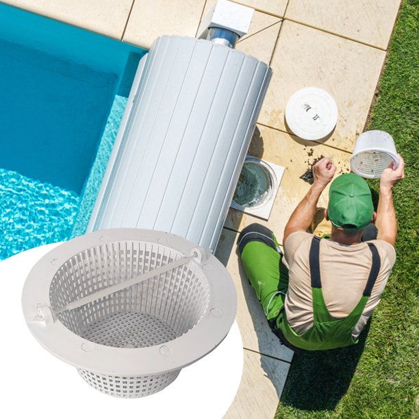 jsaierl Pool Skimmer Basket, Swimming Pool Skimmer Replacement Basket, Easy To Use Mesh Basket
