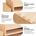 thumbnail image 3 of Wood 3-Tier Office Desktop Document Tray - Mail Sorter Organizer Rack - Wooden Document Letter Stand for Folders, Mail, Stationary, Desk Accessories Natural, 3 of 12