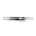 thumbnail image 4 of 925 Sterling Silver Stackable Expressions Rhodium Grooved Ring Size: 5; for Adults and Teens; for Women and Men, 4 of 5