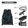 thumbnail image 4 of Yiaed Little Fish Skeleton Print School Backpack College Backpack Daypacks for Students High School Spacious and Durable Daypack for Work and Travel-One Size, 4 of 6