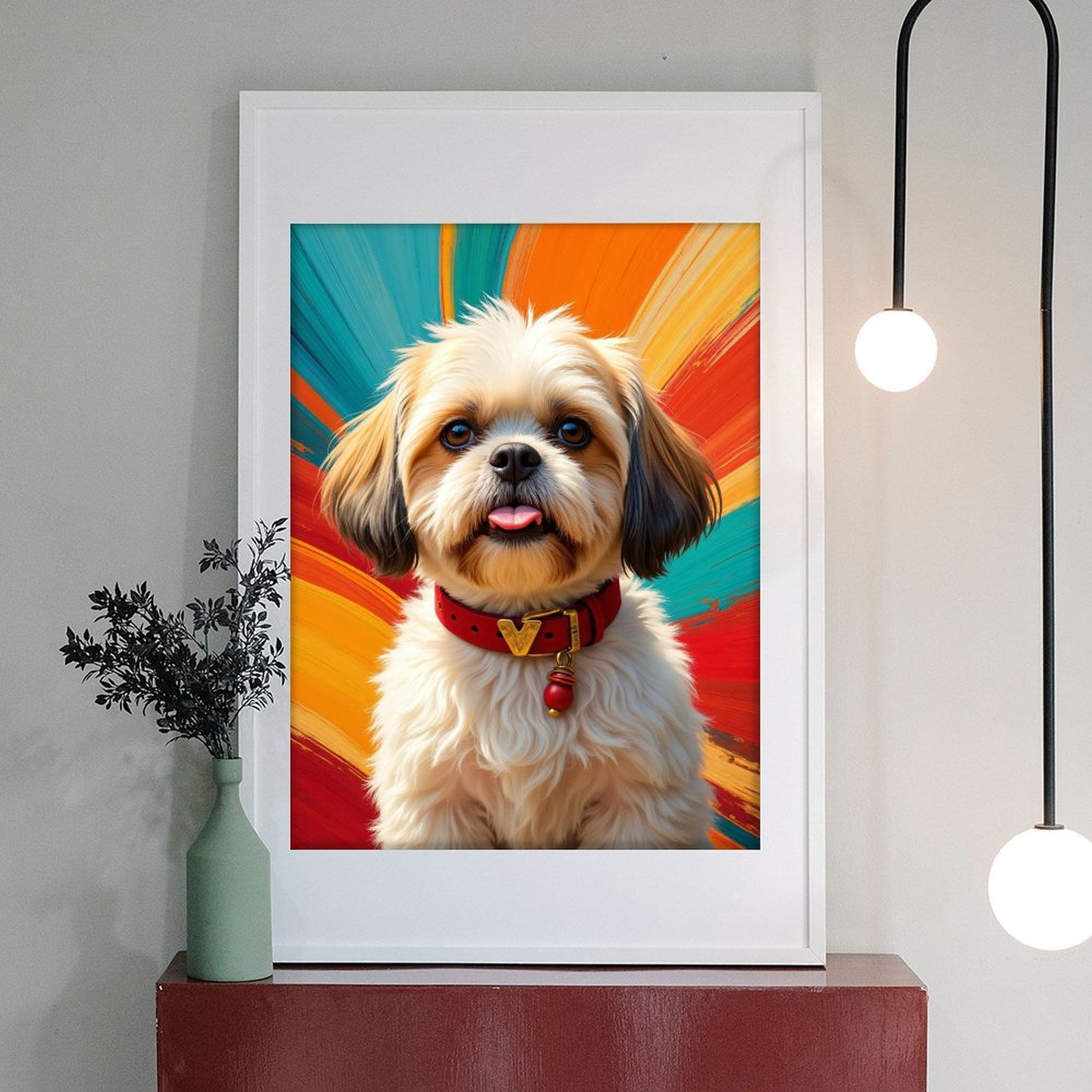 Diamond Art Kit for Adults, Colorful Dog Portrait Art Canvas Diamond Painting for Adults Beginners, 5D DIY Diamond Art Painting Kits, Colorful Diamond Painting Craft for Home Decor 12x16