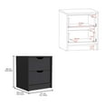 thumbnail image 3 of We Have Furniture Raymer 2 Piece Bedroom Set, Nightstand + Dresser, Black Wengue Finish, 3 of 5