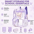 thumbnail image 3 of SANMADROLA Clear Backpack Butterfly Heavy Duty Transparent Bookbag Teen Girlish Cute Bag Large Capacity See Through Backpacks Stadium Approved Daypack for Middle School College Sport/Travel, 3 of 10