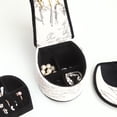 thumbnail image 2 of 9" Tall Display Jewelry Box,Hooks, High Heel Shoe Design, Stencil Letter Print, 2 of 3