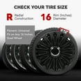 thumbnail image 4 of 16 Inch Wheel Hubcaps, Decorative Wheel Rim Cover Snap On 4PCS  for, 4 of 7