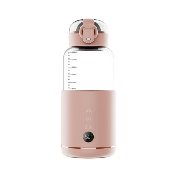 Baby Milk Warmer Portable Fast Heating Water Bottle for Daily Use Picnic Car Pink