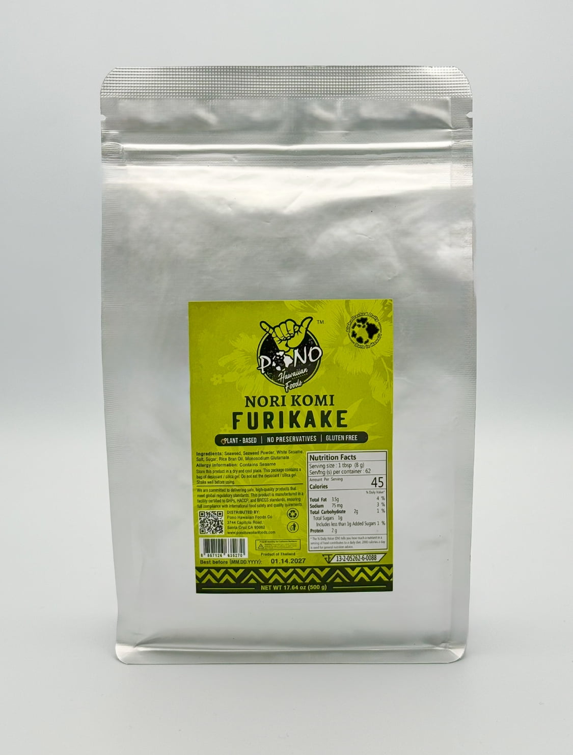 Pono Hawaiian Premium - Nori Komi Furikake - Japanese Rice Topping