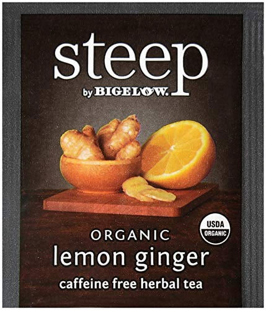 Steep By Bigelow Organic Herbal Tea Lemon Ginger, 20 Bags 2 boxes
