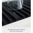thumbnail image 6 of Yamazaki Home Folding Dish Drainer Mat and Trivet, Black, Silicone, Collapsible, No Assembly, 6 of 7