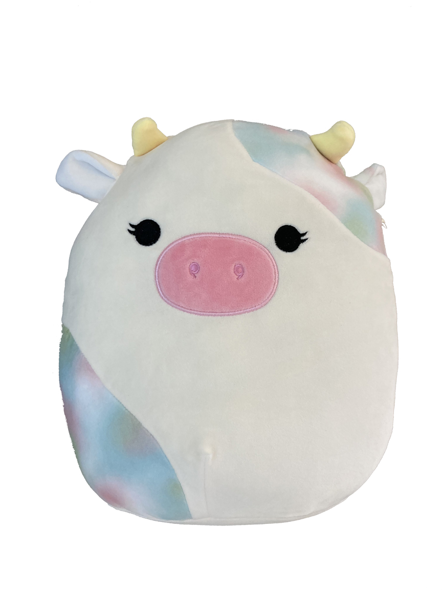 Custom cow plush inspired by Facebook sticker Moohan, 30 cm