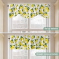 thumbnail image 5 of Yellow Lemons Tie Up Valance Curtains for Windows, Kitchen Curtains Window Treatments, Summer Citrus Fruits Leaves Country Vintage Short Window Shades Valances for Bedroom Bathroom Cafe 42"x12", 5 of 8