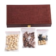 thumbnail image 4 of Ajedrez,Ajedrez Damas Backgammon 3 en 1 Juegos de mesa,Juego de ajedrez de madera para adultos y niños,ligero,Juego de mesa de damas,juegos de backgammon de estrategia,Almacenamiento de piezas, 4 of 9