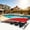 Red, variant on Gymnastics Springboard with 9 Heavy-Duty Springs, Textured Training Surface, Portable Jump Board for Vault Training and Poolside Diving Practice, 47.2 x 23.6 in, Blue