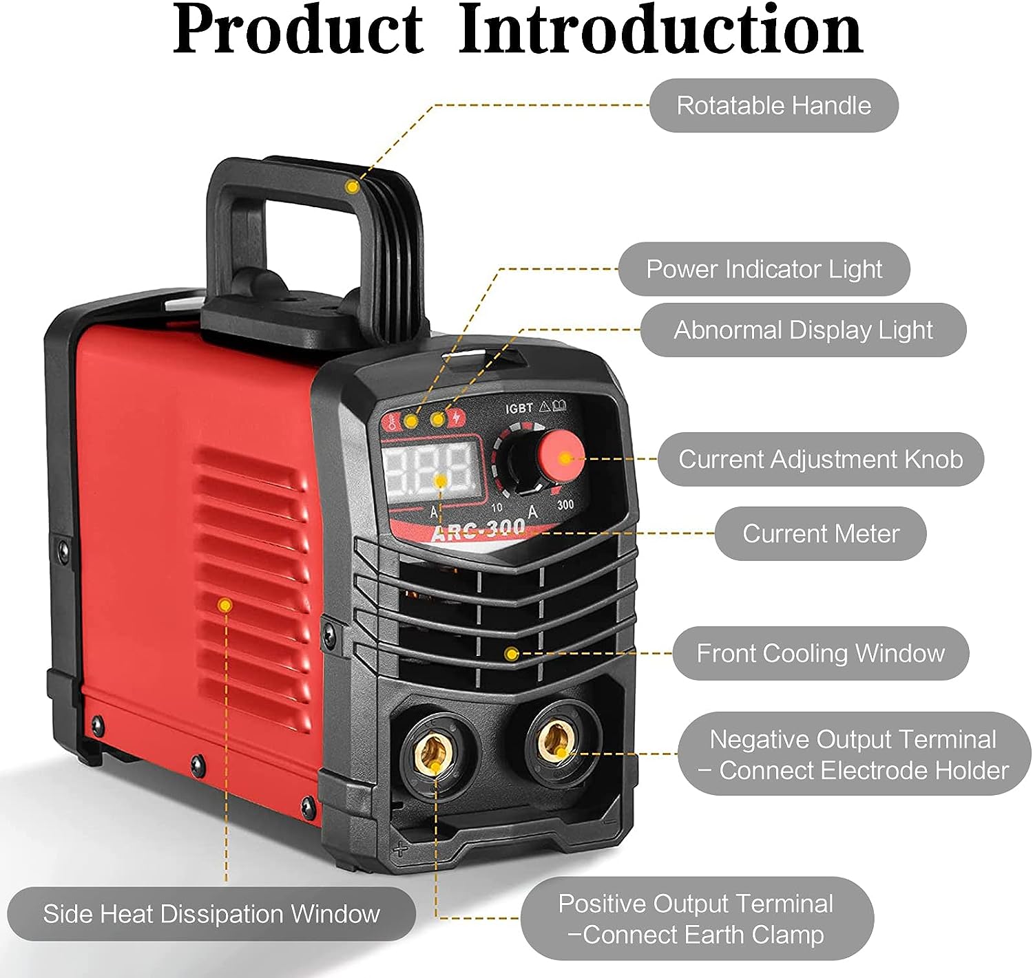 BIUBLE Welder 110V, 300A Portable AC Welder with Hot Start, Arc Force, Anti-Stick