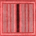 thumbnail image 1 of Ahgly Company Indoor Square Abstract Red Contemporary Area Rugs, 8' Square, 1 of 4