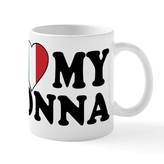 CafePress - I Love My Nonna Mug - 11 oz Ceramic Mug - Novelty Coffee Tea Cup