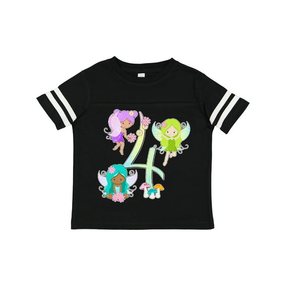 Inktastic Flower Fairies Fourth Birthday Boys or Girls Toddler T-Shirt