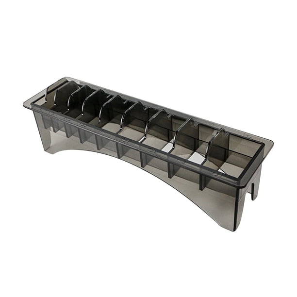 Caja de almacenamiento rectangular para 10 peines de límite, estuche protector para suministros de salón Negro transparente