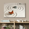 thumbnail image 2 of wall26 Canvas Print Wall Art Zen Garden with Stones &amp; Monarch Butterfly Nature Wilderness Photography Realism Chic Scenic Relax/Calm Multicolor for Living Room, Bedroom, Office - 16"x24&quot, 2 of 5