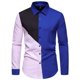 thumbnail image 3 of Camisas De Mezclilla Para Hombre Camisa de manga larga de color sólido de primavera y otoño para hombre Camisa casual de moda juvenil (Blue, S), 3 of 7