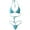 Light Blue, variant on 2Pcs Lady Sexy Solid Color Halter Mini Bra G-String Bikini Set Swimwear Swimsuit
