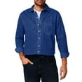thumbnail image 4 of Afdoent Men's Casual Shirts Male Denim Shirt Long Sleeve Jean Work Shirts Regular Fit Button Down Shirts With Pockets Casual Vacation Top, 4 of 4